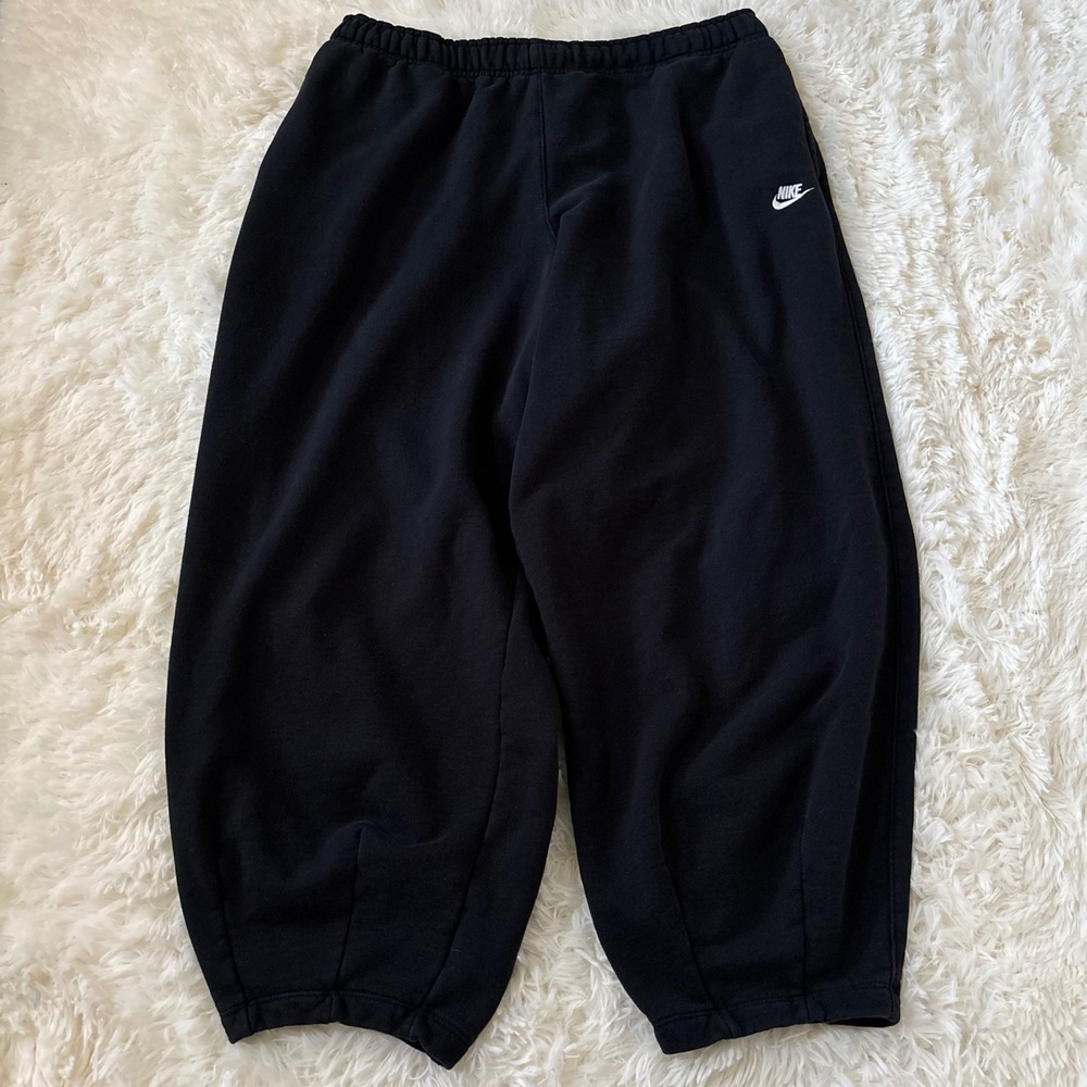 Nike Sportswear Oversized Fit Fleece Sweatpants Black Large Joggers Baggy